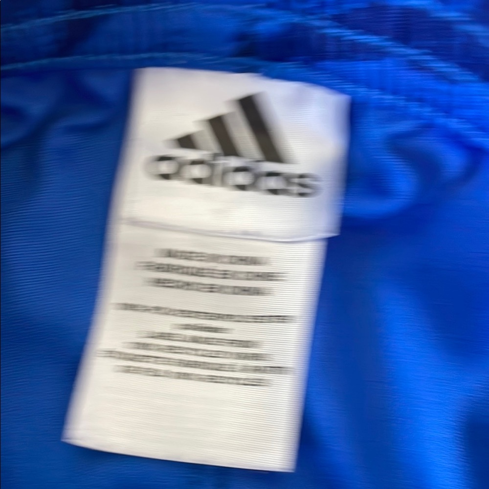 Kids Adidas Blue and Orange Athletic Shorts Set - Picture 9 of 10
